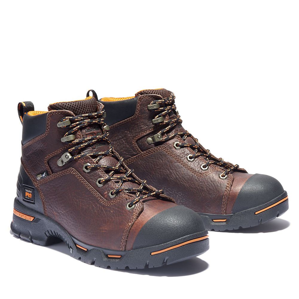 Timberland Mens Work Boots PRO® Endurance 6\" Soft Toe - Brown - India TD1905463